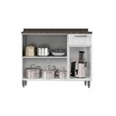 Ver imagem 5 de Gabinete P/ Pia Cozinha Balcão C/ Tampo Múltipla 6112 C/ 3 Portas e 1 Gaveta 105cm Branco/preto -
