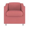 Kit 02 Poltronas Tilla Recepção Consultório Suede – Balaqui Decor Cor:Rosa - 3