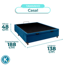 Ver imagem 4 de Cama Box Bau Casal Blindado Nature Azul 138x188