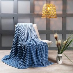 Cobertor Queen Fluffy Manta Flannel Ultrasoft - Sky - 2