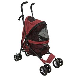 Carrinho de Passeio Pet para Cães e Gatos - Vermelho - 7