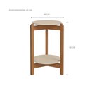 Ver imagem 4 de Mesa Lateral 3 Pés Bornemouth Off White/cedro