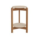 Ver imagem 3 de Mesa Lateral 3 Pés Bornemouth Off White/cedro