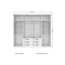 Ver imagem 4 de Guarda Roupa Master 8.6 + Cômoda Master 2.4 Branco - Santos Andirá