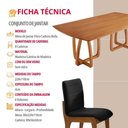 Ver imagem 5 de Sala de Jantar Flora 8 Lugares Tampo MDF Cadeiras Bella Imbuia 220cm Mobillare