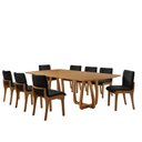 Ver imagem 6 de Sala de Jantar Flora 8 Lugares Tampo MDF Cadeiras Bella Imbuia 220cm Mobillare