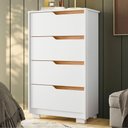 Ver imagem 7 de Guarda Roupa Solteiro Doble 04 Portas e Cômoda Sole Flex Branco Freijo - Móveis Albatroz