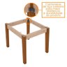 Mesa Redonda Isabela 1,35x1,35 Mts Tampo Giratorio 6 Cadeiras Ype/off White Linho Cinza New Ceval - 2