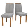 Mesa Redonda Isabela 1,35x1,35 Mts Tampo Giratorio 6 Cadeiras Ype/off White Linho Cinza New Ceval - 5