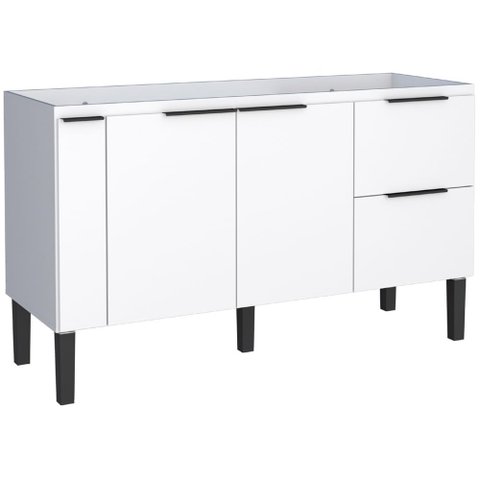 Gabinete em Madeira Cisne Branco para Pias de 1,50 Metro com 3 Portas e 2 Gavetas - P100383 - Cozima