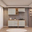 Ver imagem 1 de Cozinha Modulada Allure Linea Brasil 4 Peças A02m2 Jequitiba/gris Fosco