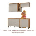 Ver mais imagens de Cozinha Modulada Allure Linea Brasil 4 Peças A02m2 Jequitiba/gris Fosco