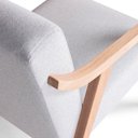 Ver imagem 6 de Poltrona Decorativa Madeira Maciça Jequitibá Assento com Persintas Elásticas e Algodão Flavia