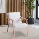 Ver imagem 1 de Poltrona Decorativa Madeira Maciça Jequitibá Assento com Persintas Elásticas e Algodão Flavia