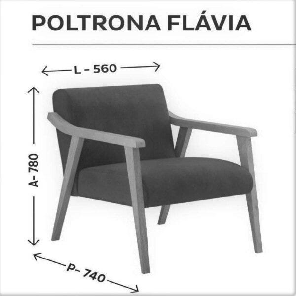 Poltrona Estofada Flavia - 3