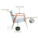 Ver imagem 7 de Poltrona Decorativa Madeira Maciça Jequitibá Assento com Persintas Elásticas e Algodão Flavia