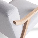 Ver imagem 6 de Poltrona Decorativa Madeira Maciça Jequitibá Assento com Persintas Elásticas e Algodão Flavia