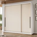 Ver imagem 1 de Guarda Roupa Casal 220cm com 3 Portas de Correr e 4 Gavetas 240837 Valência Politorno Móveis