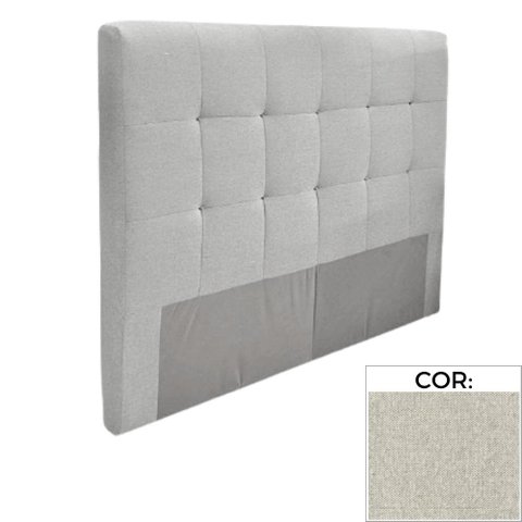 Cabeceira MH-2680 Herval Estofada King para Colchão 193 cm Linho Cinza C