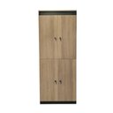 Ver imagem 1 de Armário Locker 4 Portas com Chave Multiuso para Academia Escritório e Vestiário ME4204 Amêndoa/