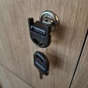 Ver mais imagens de Armário Locker 4 Portas com Chave Multiuso para Academia Escritório e Vestiário ME4204 Amêndoa/