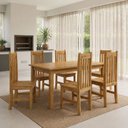 Ver imagem 1 de Conjunto Mesa 160cm Retangular e 6 Cadeiras de Madeira Maciça para Área Gourmet Monza