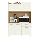 Ver imagem 2 de Cozinha Compacta 1,20 M Berlim 6 Portas e 1 Gaveta Atacama Off White - Aramóveis