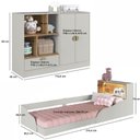 Ver imagem 4 de Quarto Infantil Completo Cômoda e Cama Montessoriana Lille CJ081 Branco - Art In Móveis
