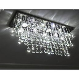 Lustre de Cristal Legítimo 80x25 Cm para Sala de Jantar - 1