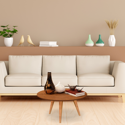 Mesa De Centro Márcia iGA Sala Luxo Pés De Madeira Maciça - 3