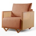 Ver imagem 2 de Poltrona para Sala de Estar Madeira Maciça Palha Rattan Arthur