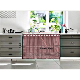 Cortina Pia/balcão/banheiro/cozinha Renda Varias Estampas:rose - 3