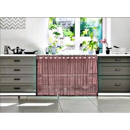Cortina Pia/balcão/banheiro/cozinha Renda Varias Estampas:rose - 1
