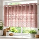 Ver imagem 1 de Cortina Pia/Balcão/Banheiro/Cozinha Renda Varias Estampas:Rose
