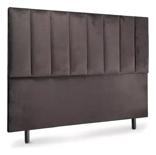 Ver imagem 1 de Cabeceira de Cama Box Carla Casal 140 Cm Suede Marrom - Eli Móveis e Decoração