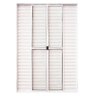 Porta de Aluminio Balcão 6 Folhas com Trinco Linha Leve:2,10 X 1,50/branco - 1