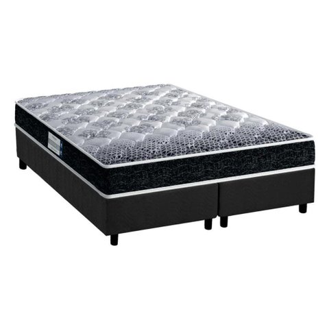 Cama Box Queen: Colchão Espuma Probel D33/EP Advanced Tech1500 + Base CRC Suede Gray(158x198)