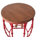 Ver imagem 7 de Banqueta Rústica Em Ferro Verniz Com Passarinhos Para Varandas - Vermelho Claro