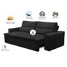 Sofá Retrátil e Reclinável 2 Lugares com Molas 1,50m Eloa Suede Preto Madelina - 2