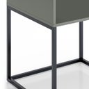 Ver imagem 2 de Kit 02 Mesas de Cabeceira Industrial Pé de Aço 1 Gaveta 1 Nicho - Cinza/pé Preto - Lh Móveis