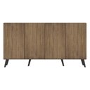 Ver imagem 3 de Aparador Buffet 4 Portas Retrô Veneza Multimóveis V3556 Rustic/Preto Rustic/Preto