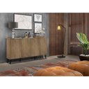 Ver imagem 2 de Aparador Buffet 4 Portas Retrô Veneza Multimóveis V3556 Rustic/Preto Rustic/Preto