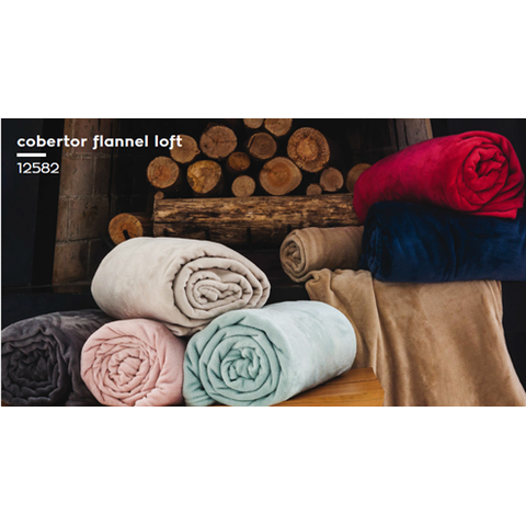 Cobertor Microfibra Flannel Cashemere Soft - Bege - Queen