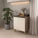 Ver imagem 6 de Balcão com Tampo 2 Portas MDF 70 cm Kali 1222122 Carvalho Toq Off White Nicioli