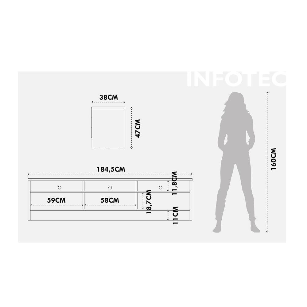 Rack Aspen 184 Cm - Branco Fosco - 6