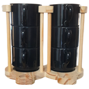 Ver imagem 2 de Kit Jogo 6 Xicaras Café/chá 200ml C/ Suporte Pinus Preta