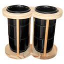 Ver imagem 4 de Kit Jogo 6 Xicaras Café/chá 200ml C/ Suporte Pinus Preta