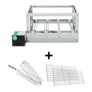 Churrasqueira Giratória Artinox Grill Linha ECO com 4 Espetos, 2 andares e 1 Motor Bivolt do Lado Es