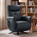 Ver imagem 5 de Poltrona de Massagem Reclinável Elétrica com Aquecimento Bravinni L07 Couríssimo Preto - Lyam Decor