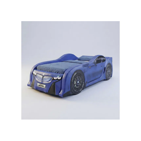 Cama Infantil Z300 Totalmente Estofada Cama Carro:azul